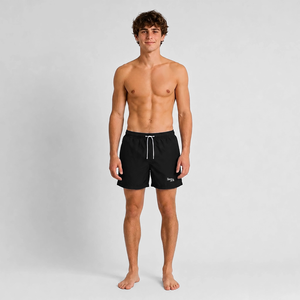 Hen&Jerk BASIC Badeshorts - Schwarz